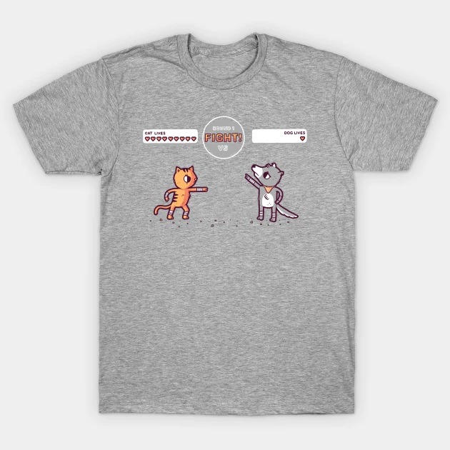 Cat Dog Fight T-Shirt