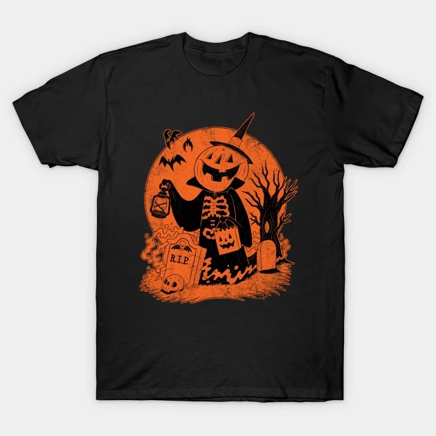 Vintage Spooky Pumpkin Halloween Shirt