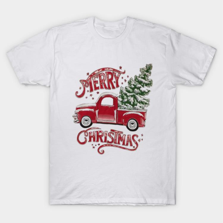 Merry Christmas Rustic Truck T-Shirt