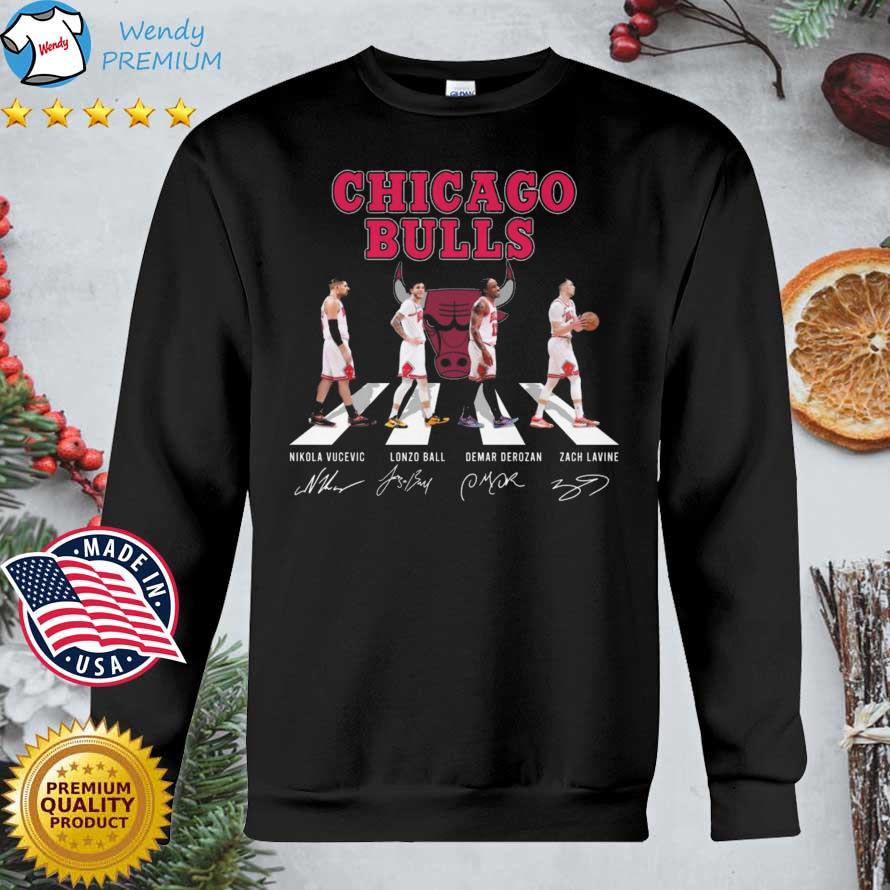 Chicago Bulls Nikola Vucevic Lonzo Ball abbey road signatures shirt,  hoodie, sweater, long sleeve and tank top