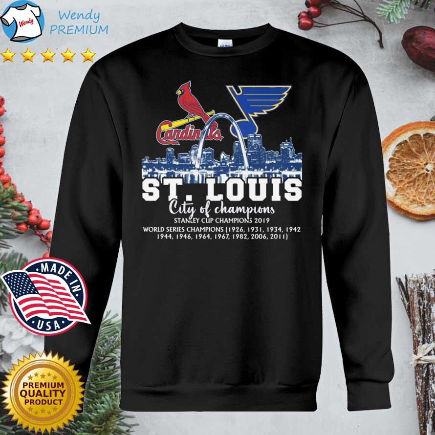 ST Louis City Of Champions Cardinals And Blues shirt, hoodie