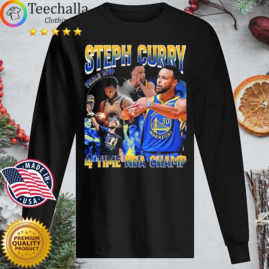 Steph Curry MVP Finals Golden State Warriors 4 Time NBA Championship Shirt Longsleeve tee den