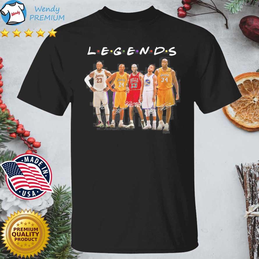 Kobe Bryant Lebron James Michael Jordan Stephen Curry Shaquille O'neal  Legends Signatures Shirt