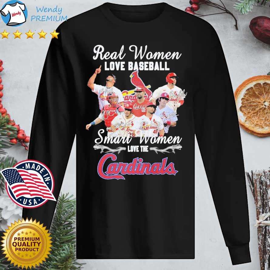 Real women love baseball smart women love St. Louis Cardinals logo shirt,  hoodie, sweater, long sleeve and tank top