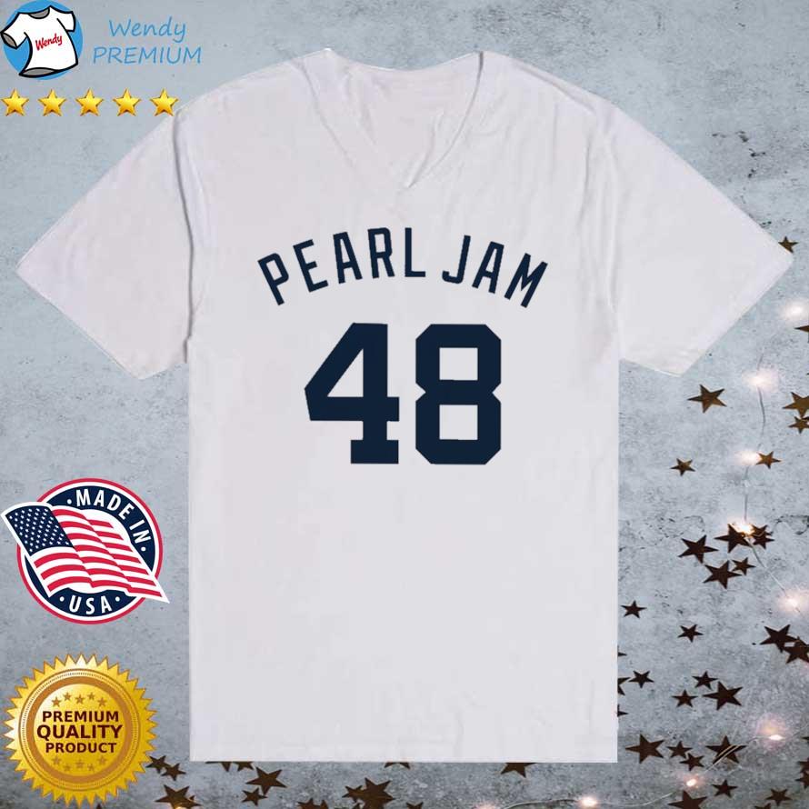 Grey New York Yankees Pearl Jam 48 Shirt - Teechipus
