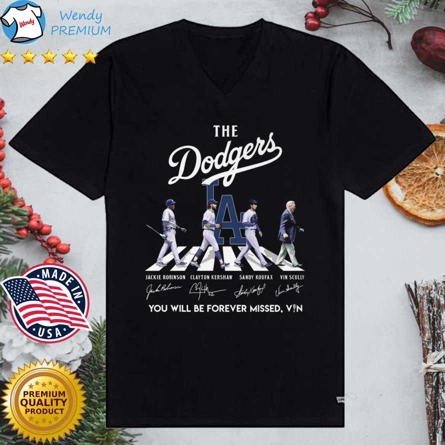 Vin Scully The Dodgers abbey road signature shirt, hoodie, sweater