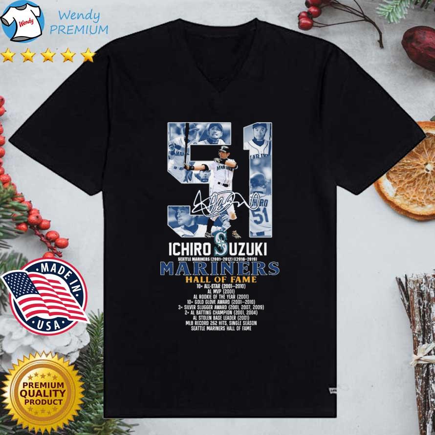 Seattle Mariners Ichiro Mariners Hall Of Fame T Shirt