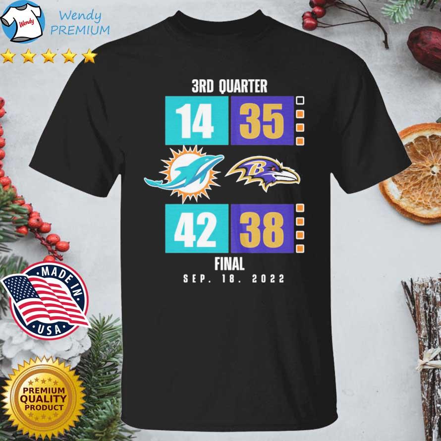 Funny miami Dolphins Vs Baltimore Ravens 3rd Quarter Finals 2022 shirt