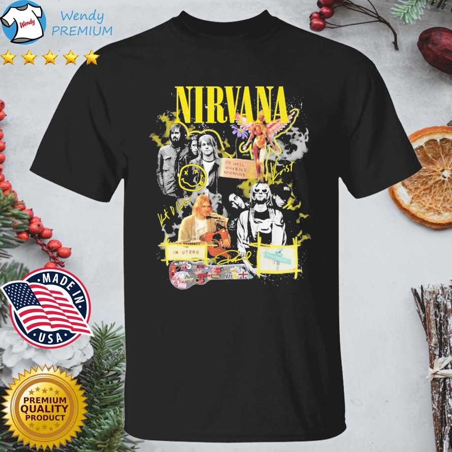 Funny nirvana Oh Well Whatever Nevermind In Utero Signatures shirt