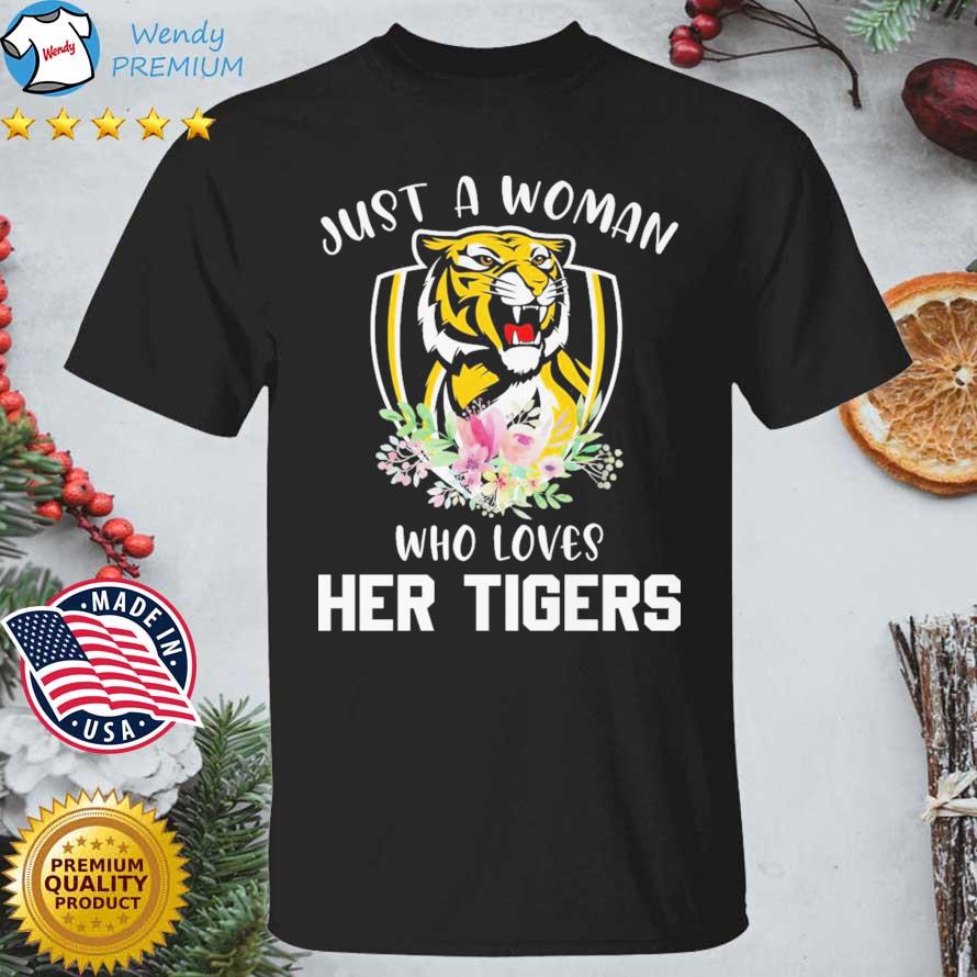 Just A Woman Who Loves Her Richmond Tigers Flower shirt