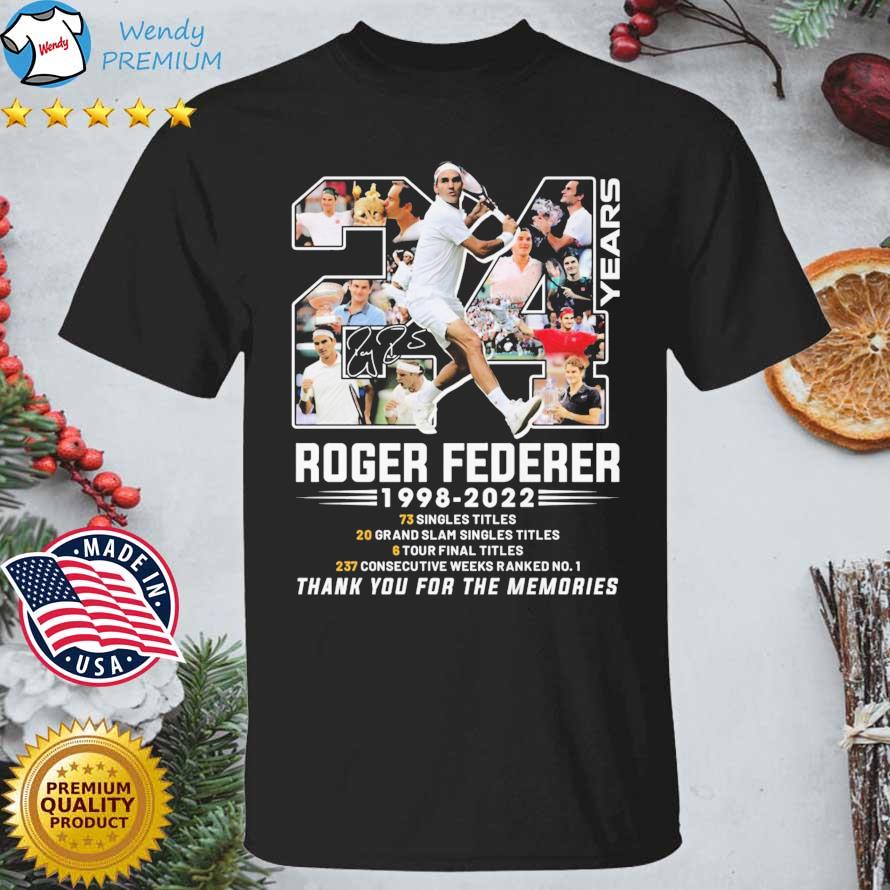 Official 24 Years Roger Federer 1998-2022 Thank You For The Memories Signature shirt