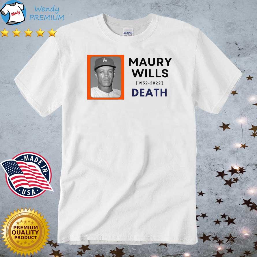 Official los Angeles Dodgers Maury WIlls 1932-2022 Death shirt