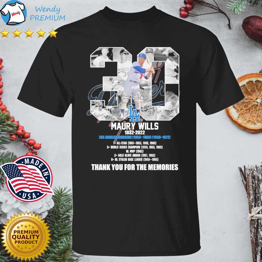 Official maury Wills 1932-2022 Los Angeles Dodgers Thank You For The Memories Signature shirt