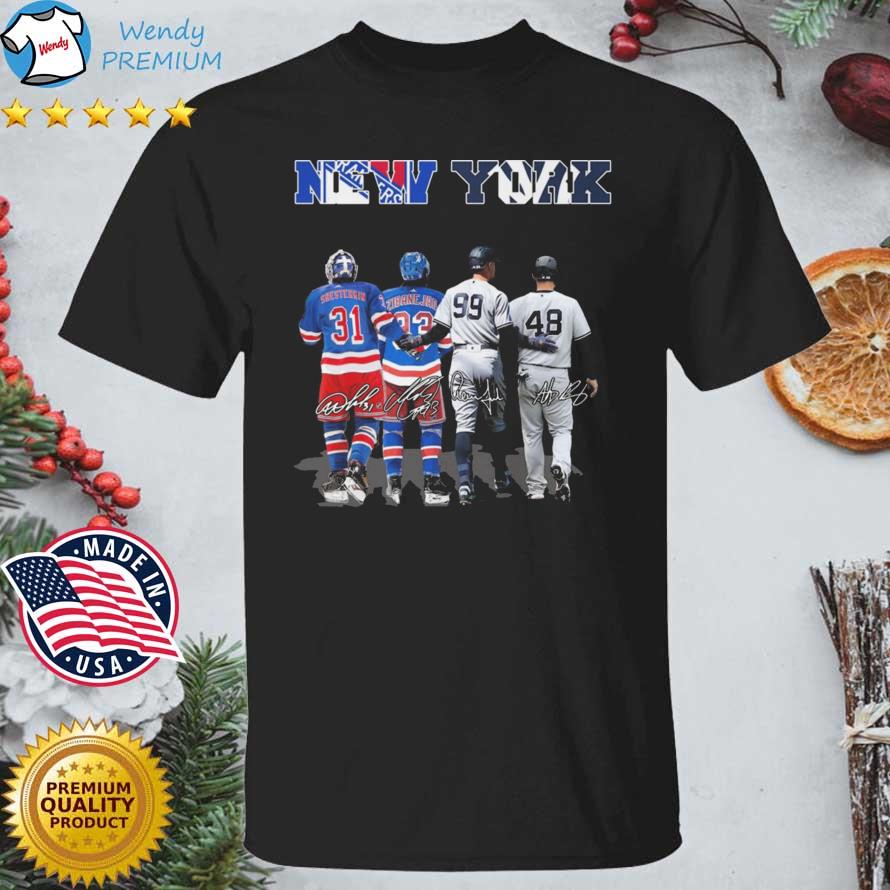 New York Rangers And New York Yankees Shesterkin Zibanejad Judge And Valdespin Signatures shirt