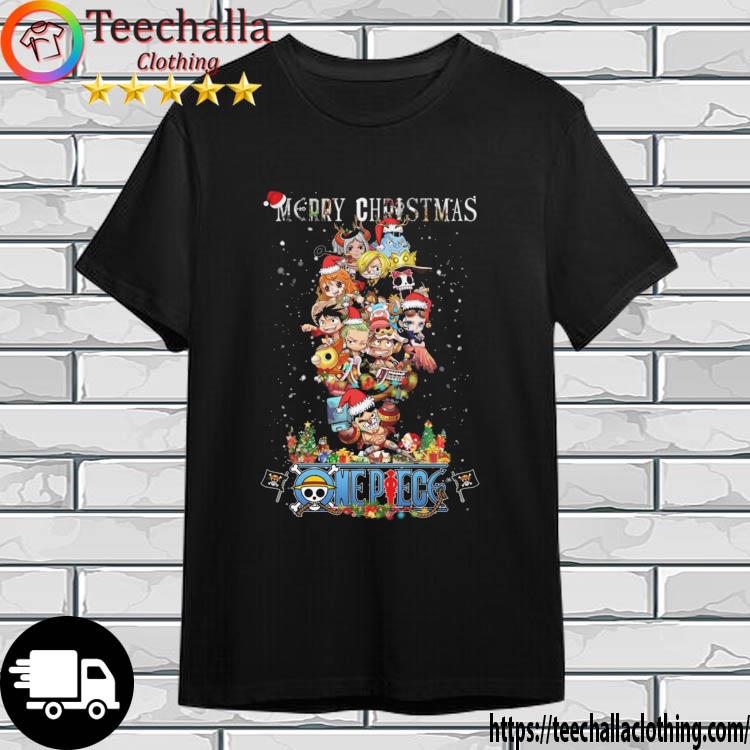 Official one Piece Character Chibi Tree Merry Christmas shirt