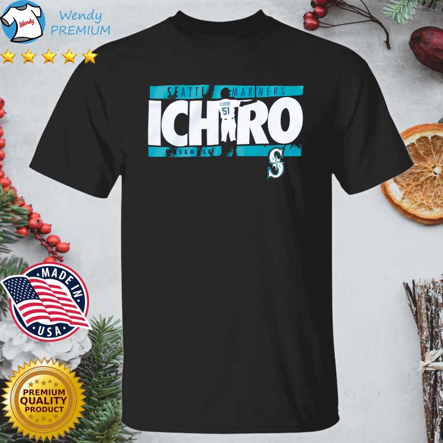Seattle Mariners Ichiro Baseball Double-Sided T Shirt Size M -READ
