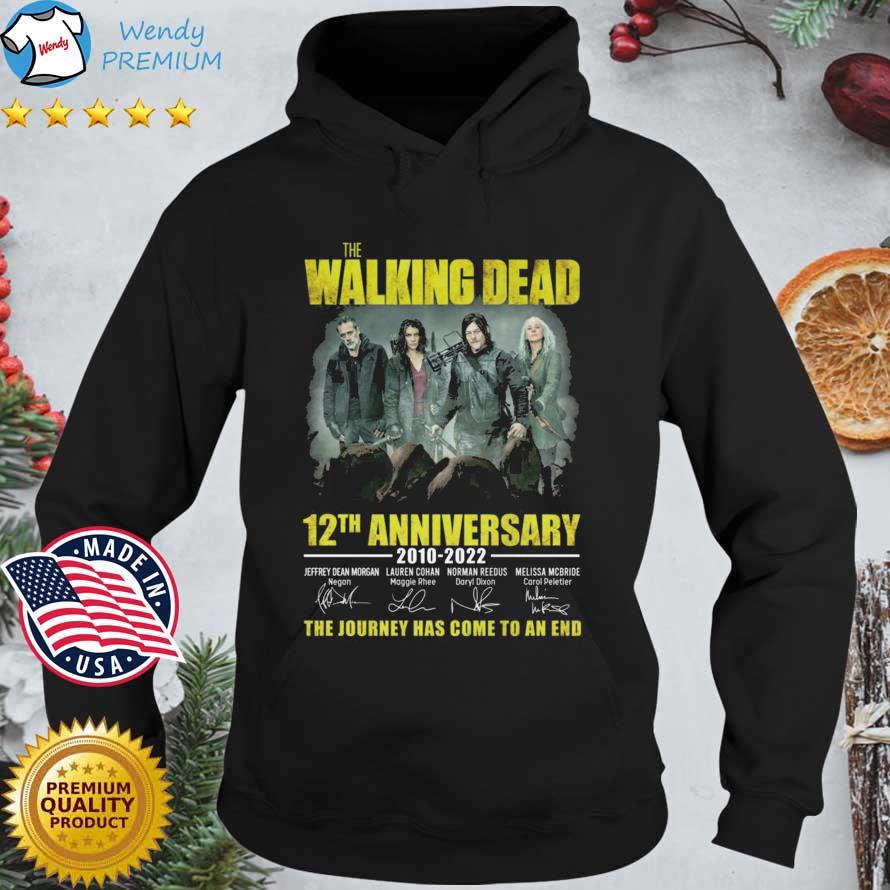 The Walking Dead 12th Anniversary 2010-2022 The Journey Has Come To An End Signatures s Hoodie den