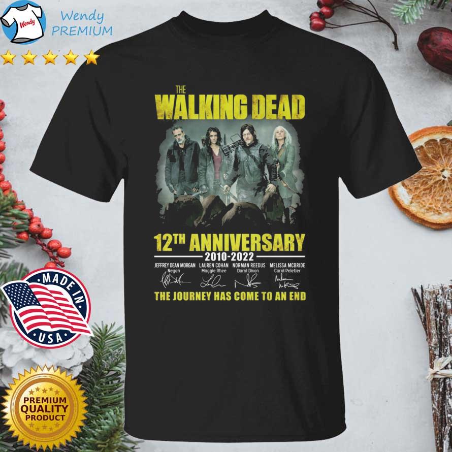 The Walking Dead 12th Anniversary 2010-2022 The Journey Has Come To An End Signatures shirt