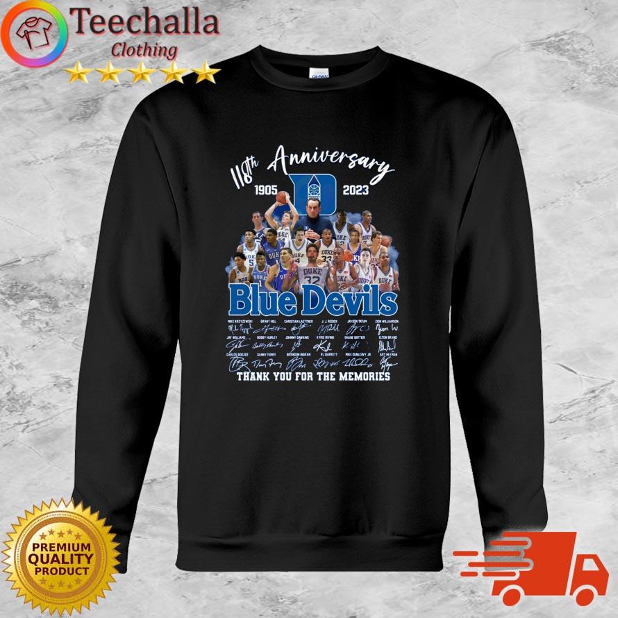 Duke Blue Devils 118th Anniversary 1905-2023 Thank You For The Memories Signatures shirt