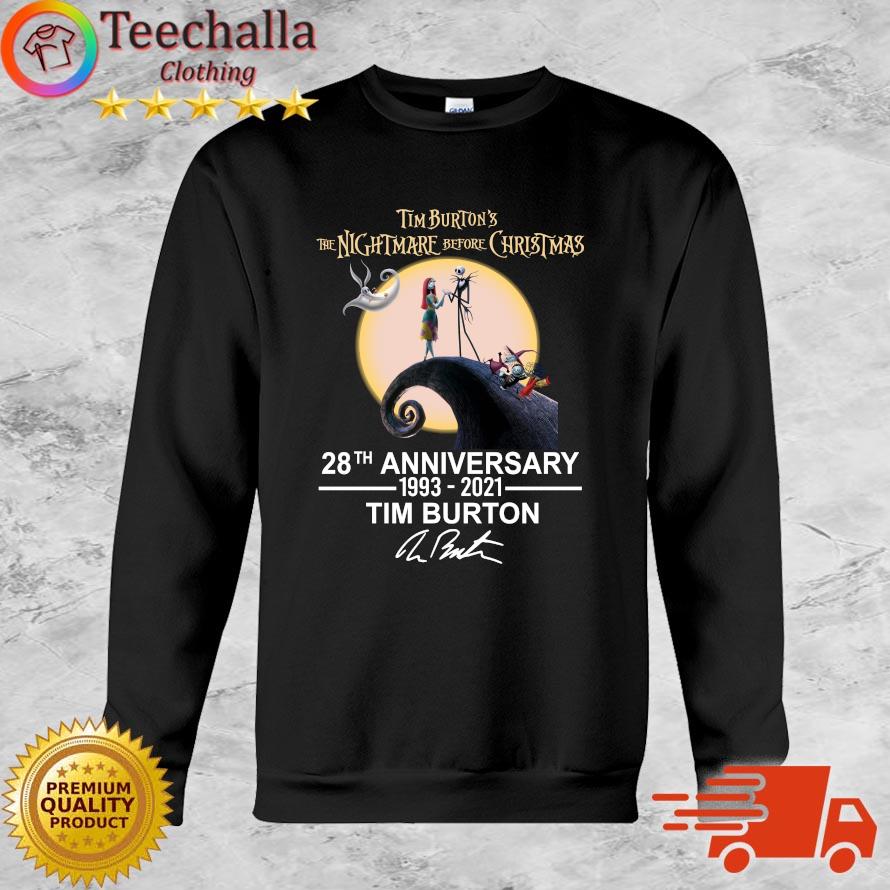 Jack Skellington And Sally Tim Burton_s The Nightmare Before Christmas 28th Anniversary 1993-2021 Signature Halloween sweater