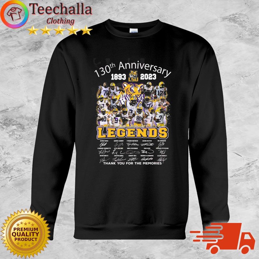 LSU Tigers 130th Anniversary 1893-2023 Legends Thank You For The Memories Signatures shirt