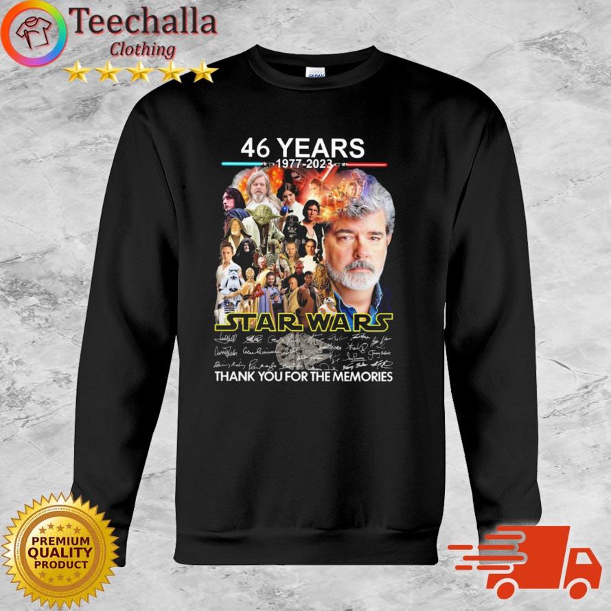 Star Wars 46 Years 1977-2023 Thank You For The Memories Signatures shirt
