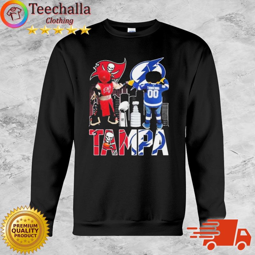 Tampa Bay Buccaneers Captain Fear And Tampa Bay Lightning Thunderbug Vintage  T-Shirt - Kaiteez