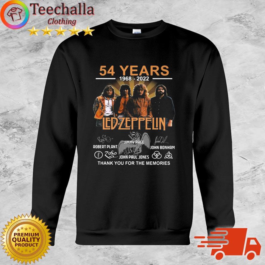 54 Years 1968 2022 Led Zeppelin Signatures Thank You Shirt