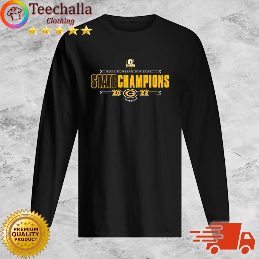 Centerville Elks 2022 IHSA Boys Bowling Division I Champions s Long Sleeve