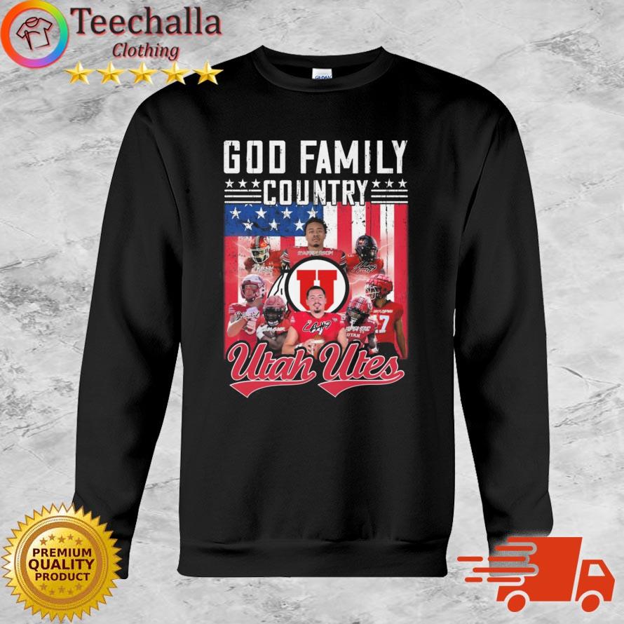 God Family Country Utah Utes Signatures shirt