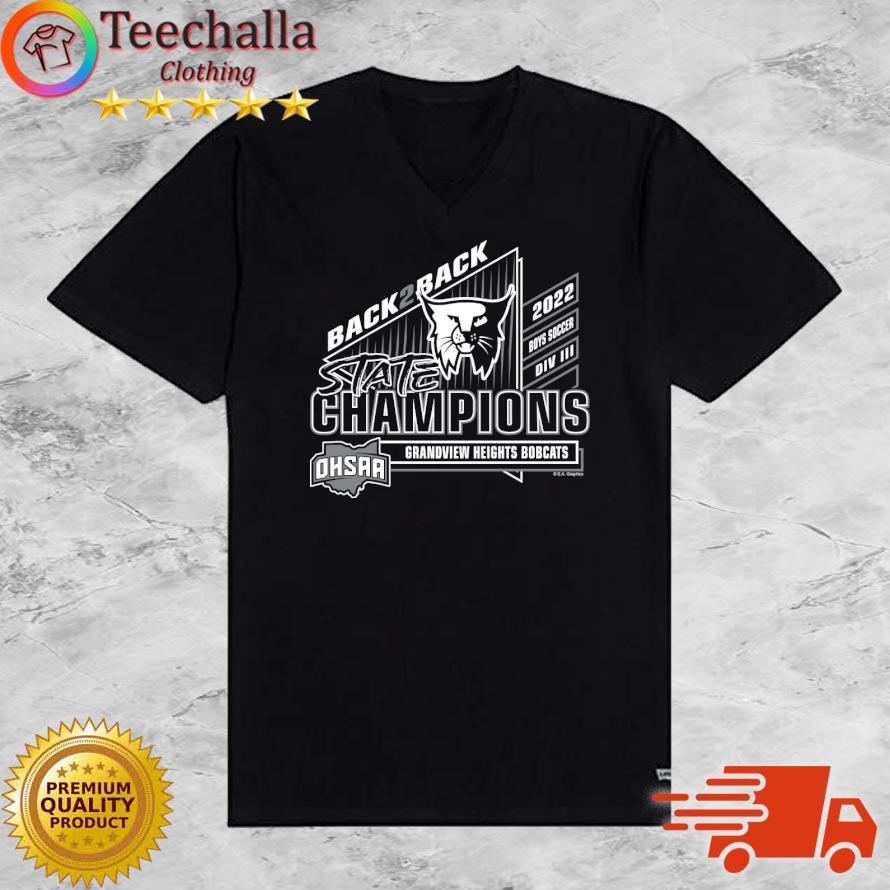 Grandview Heights Bobcats 2022 OHSAA Boys Soccer Division III Back 2 Back State Champions s V-neck