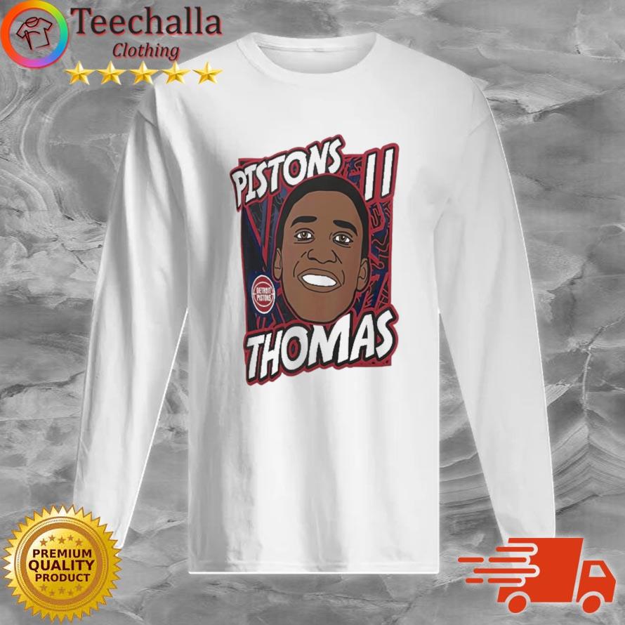 Youth Mitchell & Ness Isiah Thomas Gray Detroit Pistons Hardwood Classics  King of the Court Player T-Shirt 
