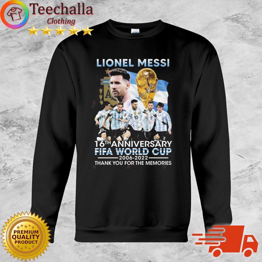 Lionel Messi 16th Anniversary Fifa World Cup 2006-2022 Thank You For The Memories Signature shirt