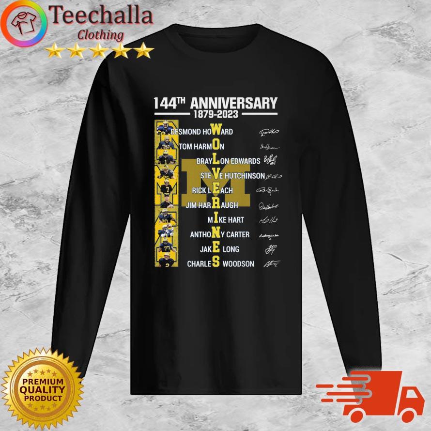 Michigan Wolverines 144th Anniversary 1879-2023 Signatures s Long Sleeve