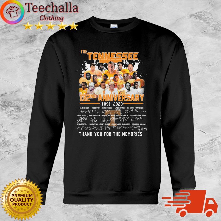 Official The Tennessee Volunteers 132nd Anniversary 1891-2023 Thank You For The Memories Signatures shirt