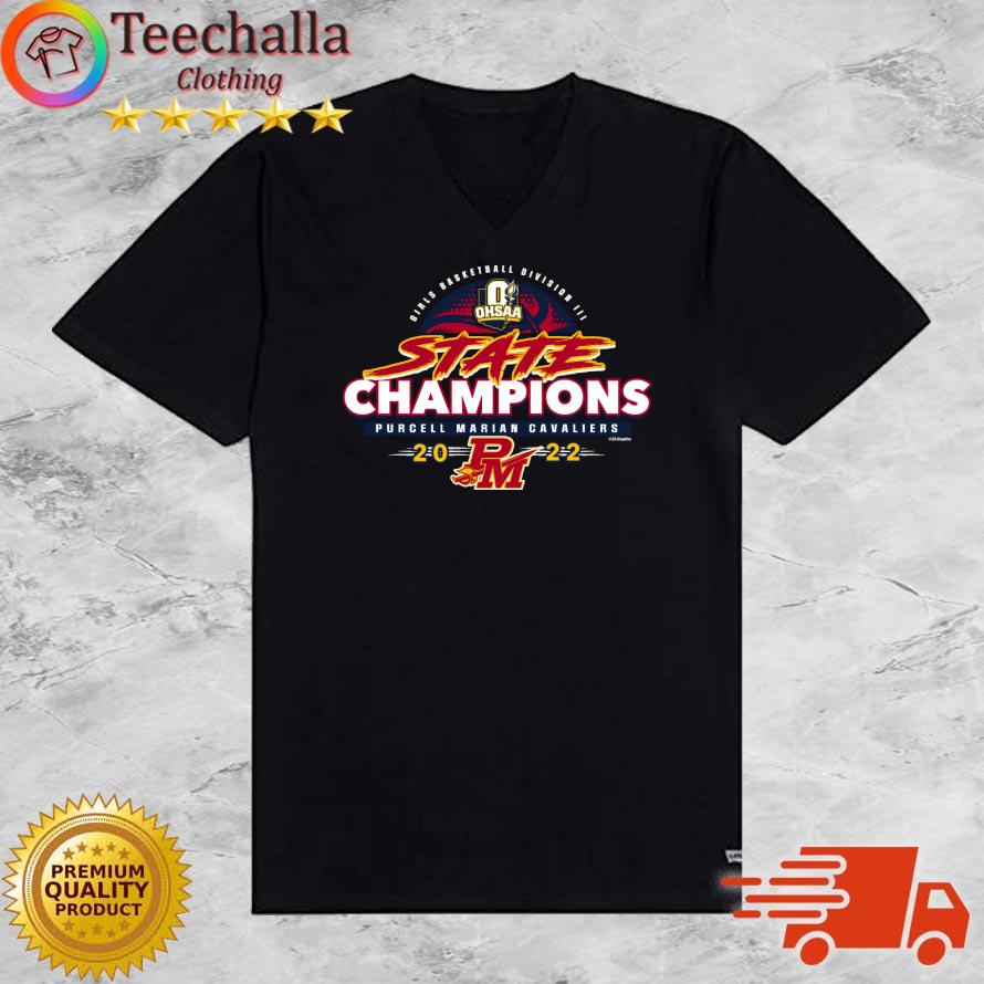 Purcell Marian Cavaliers 2022 OHSAA Girls Basketball Division III State Champions s V-neck