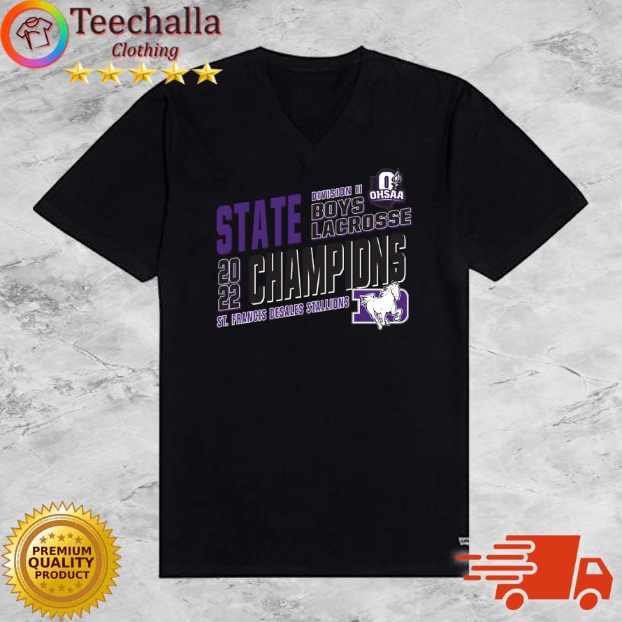 St. Francis DeSales Stallions 2022 OHSAA Boys Lacrosse Division II State Champions s V-neck