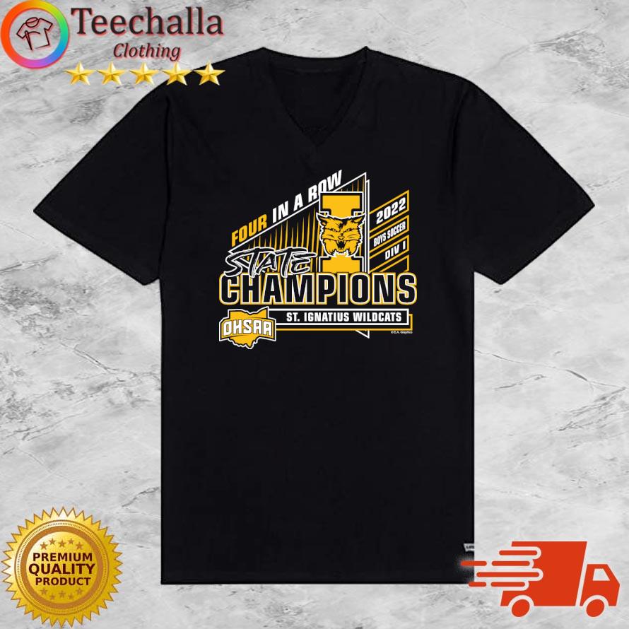 St. Ignatius Wildcats 2022 OHSAA Boys Soccer Division I Four In A Row State Champions s V-neck