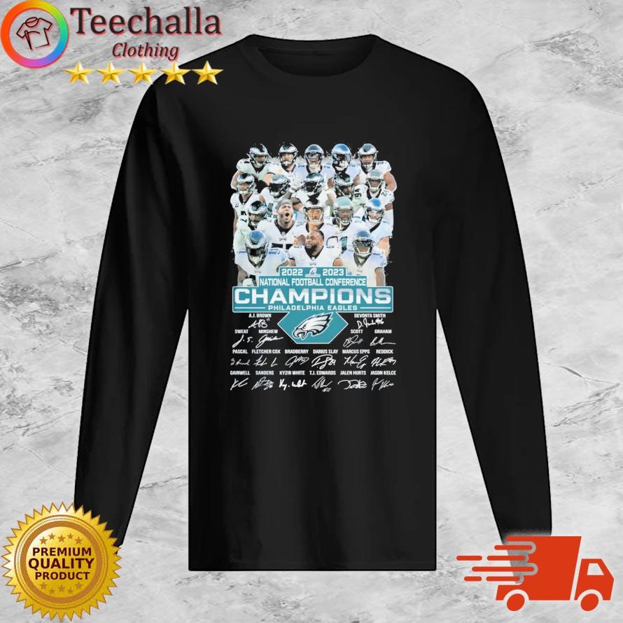2022-2023 National Football Conference Champions Philadelphia Eagles Signatures s Long Sleeve