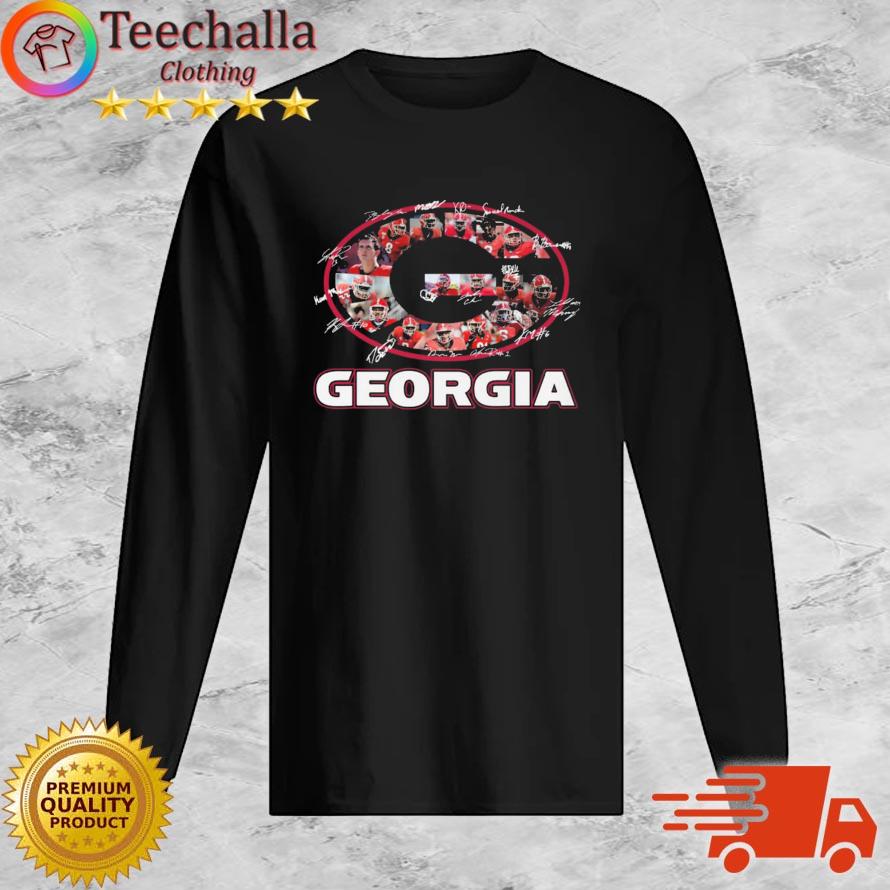 Georgia Bulldogs Team Football Players Logo Signatures s Long Sleeve