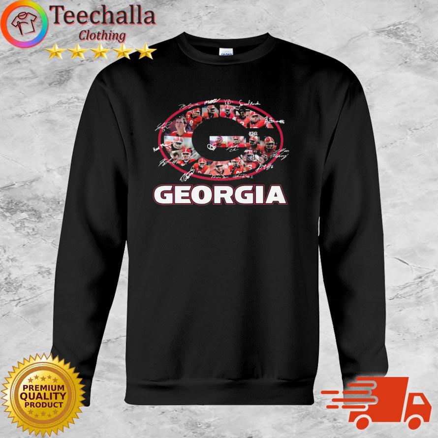 Georgia Bulldogs Team Football Players Logo Signatures s Sweatshirt