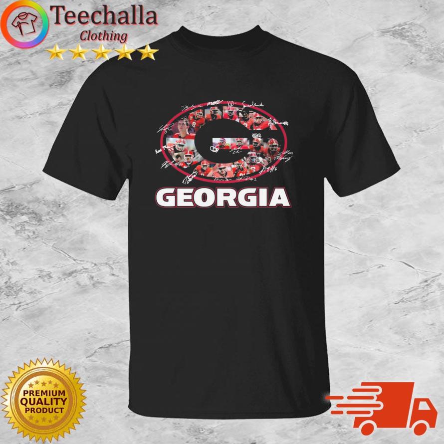 Georgia Bulldogs Team Football Players Logo Signatures shirt
