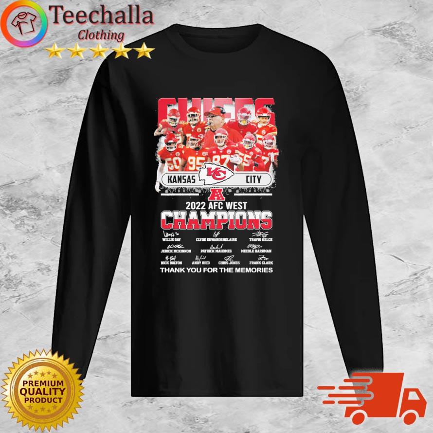 Kansas City Chiefs 2022 AFC West Champions Thank You For The Memories Signatures s Long Sleeve