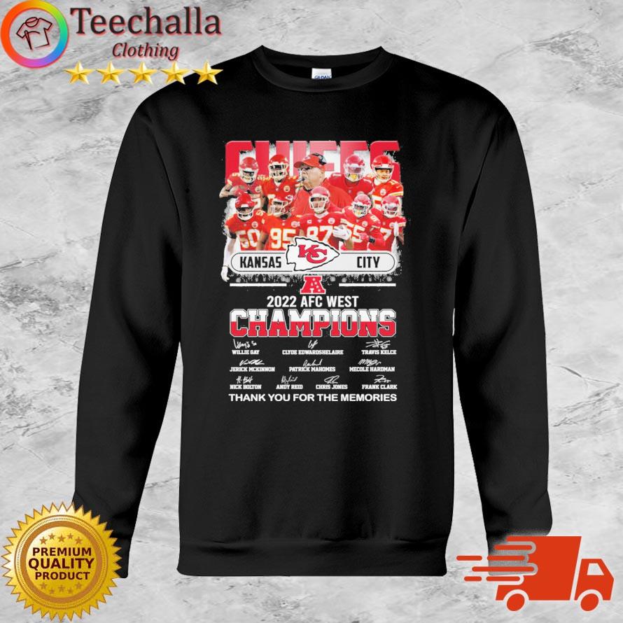 Kansas City Chiefs 2022 AFC West Champions Thank You For The Memories Signatures s Sweatshirt