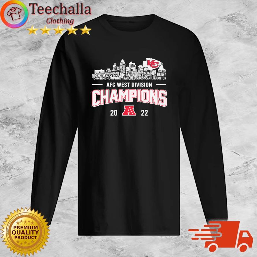 Kansas City Chiefs Skyline AFC West Division Champions 2022 s Long Sleeve