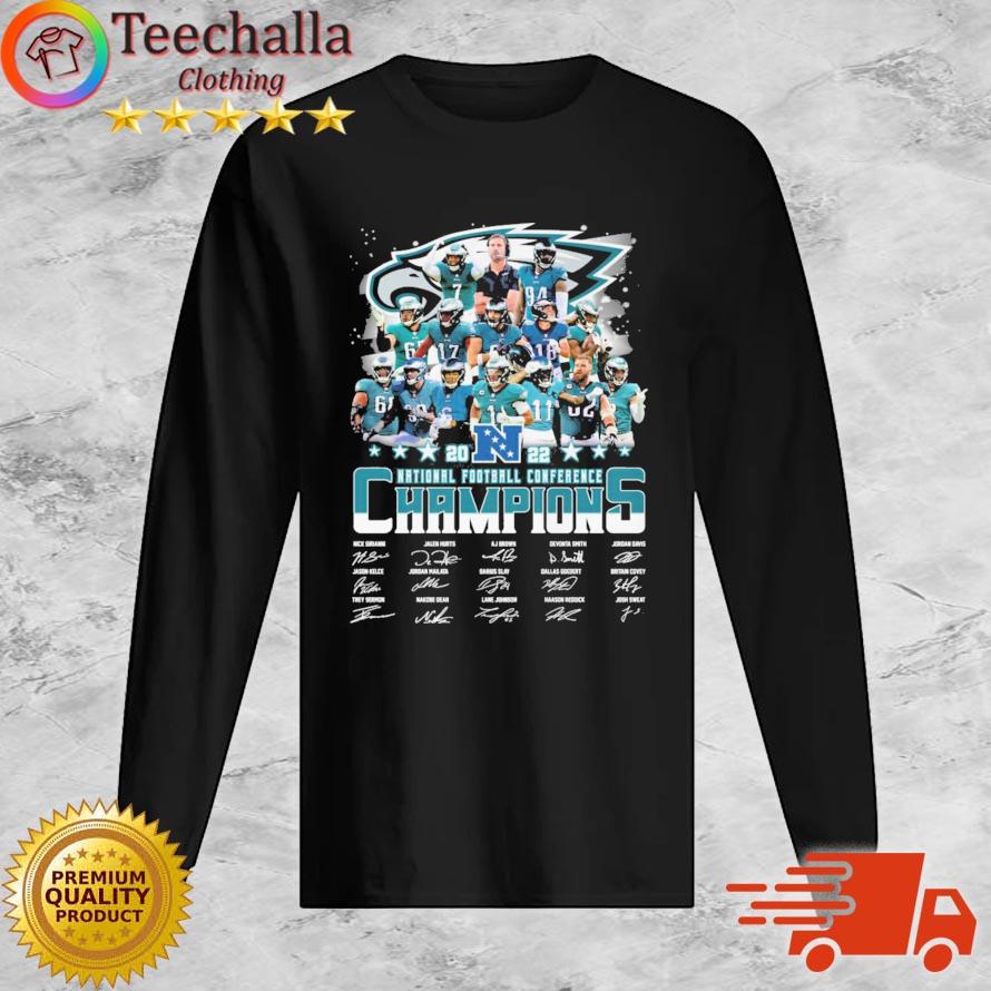 Philadelphia Eagles 2022 NFC National Football Conference Champions Signatures s Long Sleeve