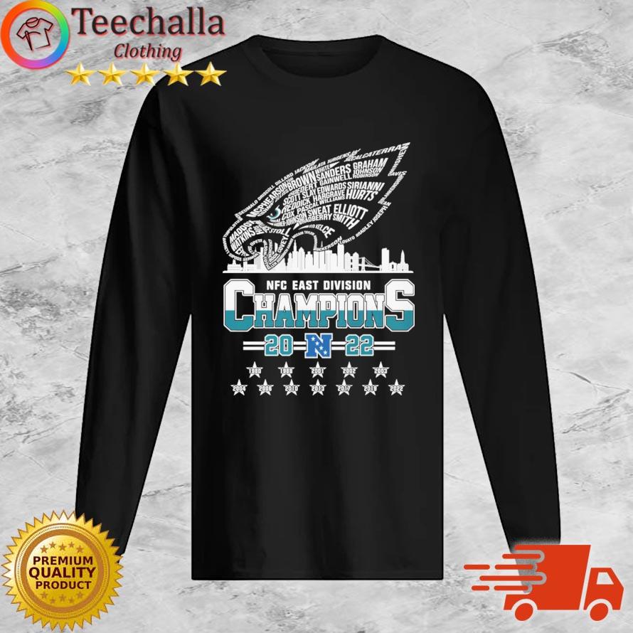 Philadelphia Eagles Player Names NFC East Division Champions 2022 s Long Sleeve
